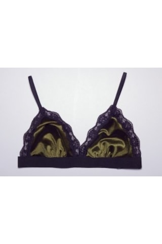 Deep Secret Yağ Yeşili Kadife Dantelli Bralet Ds200111br 001