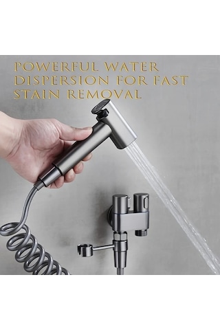 Fastbuy Challenger Gümüş Renk Çift Çıkışlı Yüksek Basınçlı Püskürtme Tabancası Seti 5 Renk Gümüş Gümüş