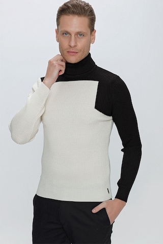 Efor Tr 842 Slim Fit Ekru Klasik Triko Ekru