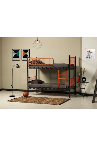 Argimo 90 x 190 Yatak Ölçülü Genç Çocuk Odası Metal Ranza