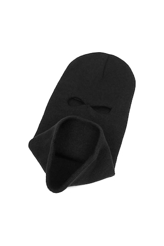 Unisex Siyah Kışlık 3 Gözlü Bere Olabilen Kar Maskesi Balaclava