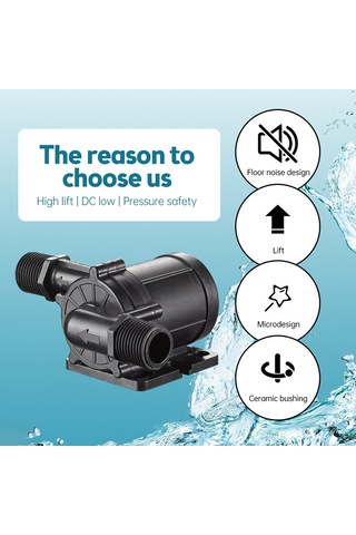 Hfambition Dc 24v 30w 12m Yüksek Basınçlı Pompa, 700l/h Debi, Ip68 Koruma, Seramik Eksenli 6-halka Motor, Bulaşık Makinesi Ve Su Sistemleri İçin