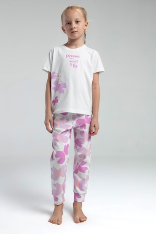 Rolypoly Kız Çocuk Beyaz Pijama Takımı 5274-47606 Beyaz