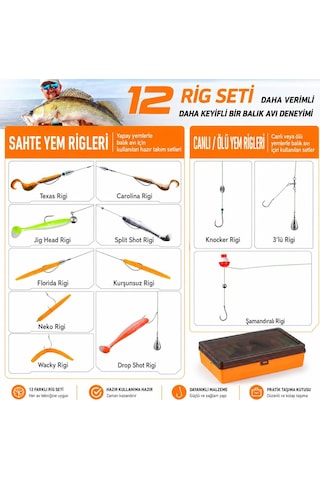 Valkyrie Profesyonel Balık Avı Seti 404 Parça Yem, Kanca, Kurşun, Sahte Yem Taşıma Kutulu Full Set