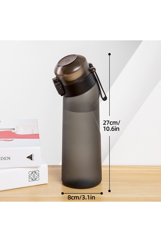 Aromalı Ve 7 Aroma Kapsüllü Su Şişesi Air Water Up Şişesi Buzlu Siyah 650ml Air Starter Up Seti Kamp İçin Su Bardağı Spo-kk2- Şeffaf Mavi Çok Renkli