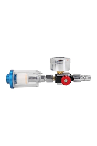 Yunboo Hvlp Sprey Hava Basıncı Regülatörü, 1/4" Mini Doğru Takılı Hava Filtresi Ve Ayarlanabilir Manometre İle Varyant Renk Seçeneği
