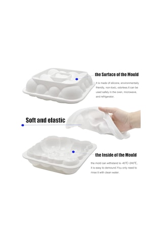 Bubble Cloud Silikon Kalıp Kare Bulut Silikon Kalıp 3d Bulut Sili Beyaz