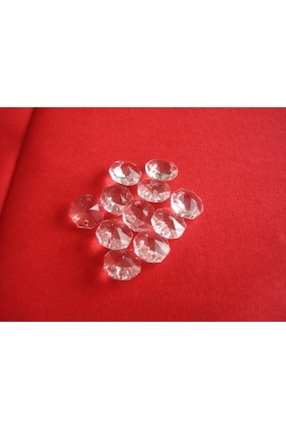 Octagon Klipsli Kristal Avize Taşı 1.Sınıf Cam 14x14 Mm - 200 Adet