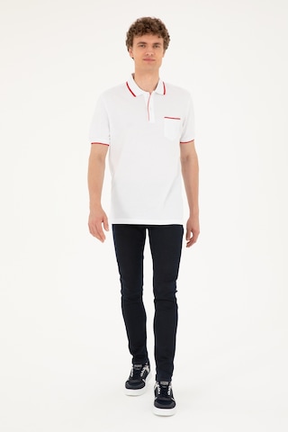U.S. Polo Assn. Erkek Regular Fit Polo Yaka Beyaz Tişört 50287108-VR013