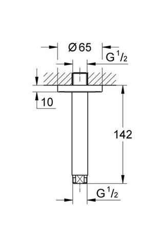 Grohe Rainshower Duş Başlığı Dirseği 142 Mm - 28724000 Krom