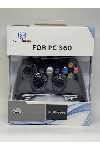 Yues PC Gamepad Bilgisayar Oyun Kolu PC Uyumlu Joystick Kablolu