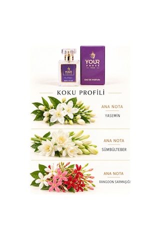 Your Prose K109 Yasemin Ve Sümbülteber Notalı Beyaz Çiçeksi Kadın Parfümü Edp 50 Ml - 8690352000012yp109