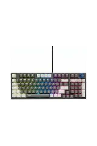 Mekanik Rgb Gaming Kablolu Klavye Mavi Switch Knob Kontrollü Ses Ayarı Türkçe Q Numpadli Full Size Gaming Keyboard Double Shot Type-c Kablolu Rgb Mekanik Örgü Kablolu Oyuncu Klavyesi