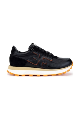 Fabi Erkek Hakiki Deri Siyah/turuncu Sneakers & Spor Ayakkabı 510 Fu0875b Erk Ayk Y24 Nero/arancıo Çok Renkli