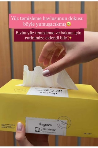 100% Viscon Yüz Temizleme Havlusu 3'lü Set - Yıkanabilir Tekrar Kullanılabilir 3x50 Adet