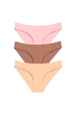 New Lilla 301 Kadın Dikişsiz Lazer Bikini Külot Paketi (549351597) Çok Renkli