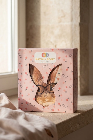 Katia&bony Kız Çocuk Tavşan Desenli Kutulu Pijama Takımı Lacivert