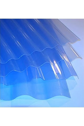 Oluklu Çatı Kaplama Levhası, Pvc, Şeffaf, 87,5x250 Cm, 0,7 Mm 1 Adet 2,1875 M2