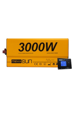Mexxsun 3000 Watt 12 Volt Tam Sinüs Ups İnverter Remote Ekran