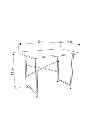 Metal Ayaklı Çalışma Masası Ofis Masası Beyaz 60 x  90 CM Beyaz
