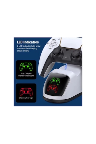 Ps5 Dualsense Şarj Istasyonu Playstation 5 Uyumlu Charging Station Standart