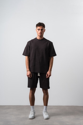 Erkek Nakış Detaylı Regular Fit T-shirt Şort Takım Kahve Kahverengi Erkek Nakış Detaylı Regular Fit T-shirt Şort Takım Kahve Kahverengi