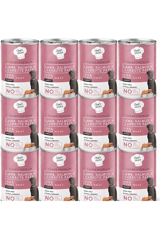 Chef's Choice Kıyılmış Kuzulu Ve Somonlu Köpek Konservesi 400 Gr 12'li