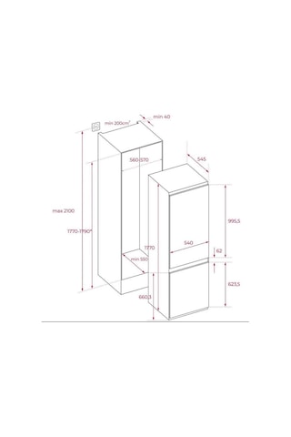 Teka RBF 73350 FI 242 L No Frost Ankastre Buzdolabı