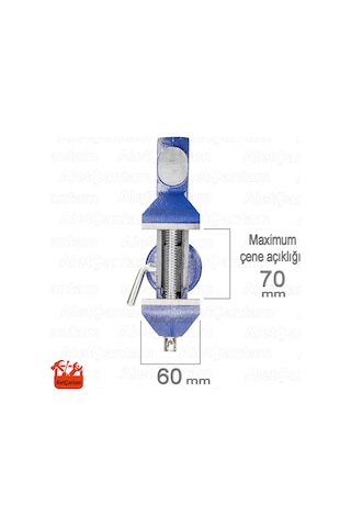 Masa Mengene Döner Tablalı - Örslü - 60 MM