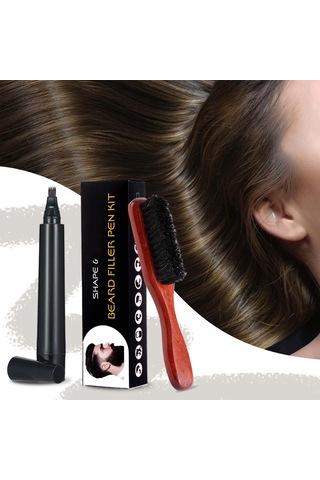 Suntek Sakal Dolgu Kalemi Fırça Arttırıcı Bıyık Kahverengi Kahverengi