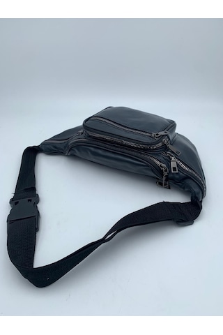 Nahitatyana Unisex Lacivert Cepli Hakiki Deri Freebag Bel Çantas Lacivert