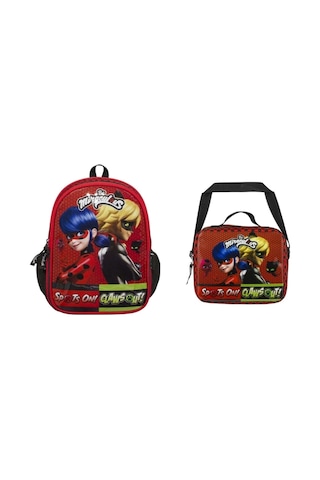Ladybug Kabartmalı Ilkokul Sırt Çantası 2133 Ve Beslenme Çantası Karışık