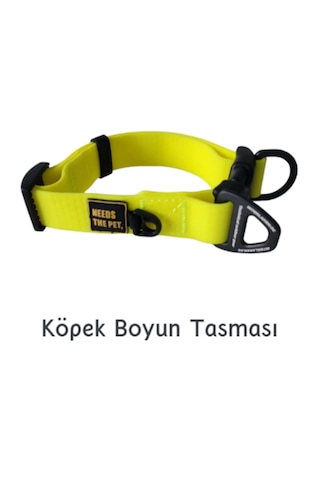 Interlaken Su Geçirmez Sağlam Sarı Köpek Boyun Tasması L Beden Sarı