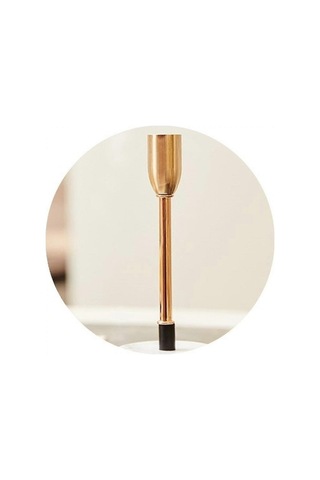 Opulentliving Altın Retro Konik Şamdan Mumluk Düğün Şükran Çok Renkli 17x8 Cm Çok Renkli