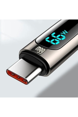 Baseus Display CASX020001 66 W Type-C Hızlı Şarj Data Kablosu 1 M