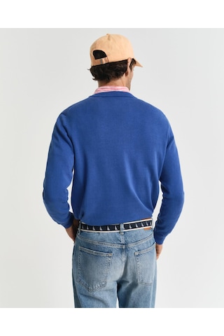 Gant Erkek Mavi Regular Fit Bisiklet Yaka Kazak-10544 Mavi