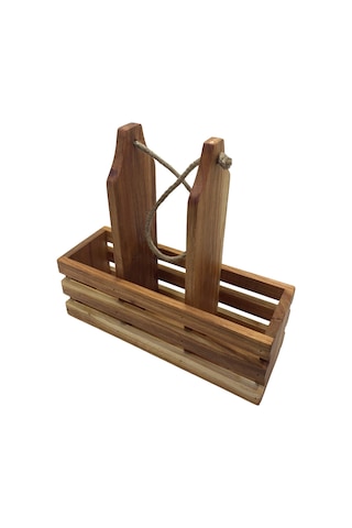 Ahşap Doğal 3lü Yağdanlık Ve Sosluk Altı Kiraz 1 Adet Ahşap