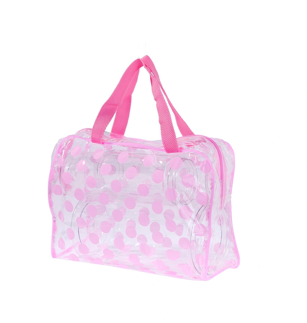 Monyee Mor Renkli Şeffaf Pvc Su Geçirmez Seyahat Çantası - Kozmetik Ve Tuvalet Malzemeleri İçin Taşınabilir Organizasyon Çantası