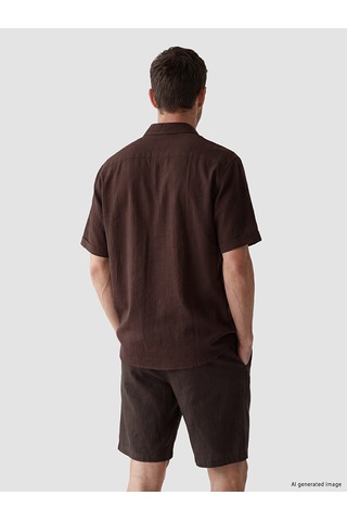 Lcwaıkıkı Classic Kahverengi Regular Fit Armürlü Erkek Gömlek