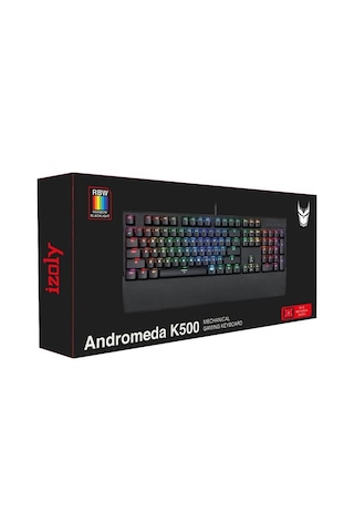 Izoly Andromeda K500 Blue Switch Rainbow Aydınlatmalı Mekanik Q Oyuncu Klavye