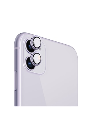Safeus Safir Temperli Kamera Lens Koruyucu, Apple Uyumlu iPhone 11 İle Mor