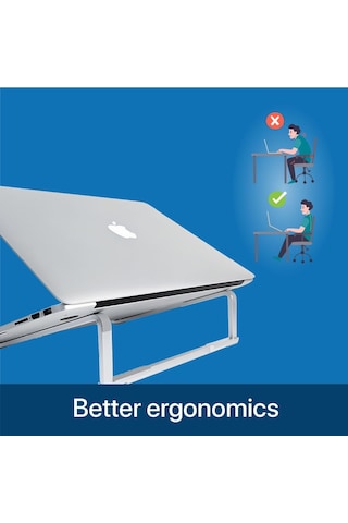 Dizüstü Bilgisayar Stand Katlanabilir - Yükseltici 10 İla 18 İnç Havalandırılmış Tutucu Masa İçin Evrensel