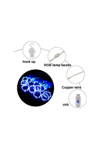 Sones 3m X 1m 100 Led Rgb 16 Renk Değiştiren Bakır Tel Perde Işık Dizisi