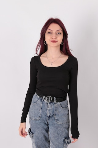 Busem W0011619 Kadın Bluz Siyah