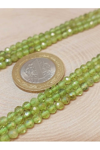 Peridot Zebercet Taşı Dizi 3.5mm 45946 Çok Renkli