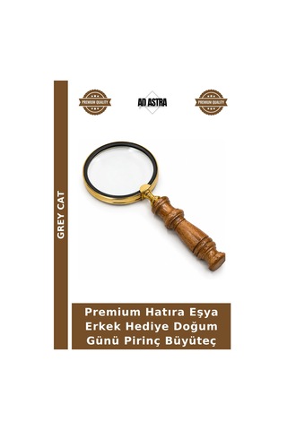 Premium Hatıra Eşya Erkek Hediye Doğum Günü Pirinç Büyüteç