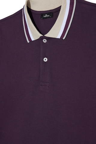 Erkek Slim Fit Dar Kesim %100 Pamuk Eflatun Polo Yaka Tişört-50177 Eflatun