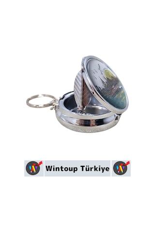 Özel Model Dekoratif Hediyelik Koleksiyon Çok Şık İstanbul Temalı Cep Küllüğü Anahtarlık 5 X 5 Cm Çok Renkli