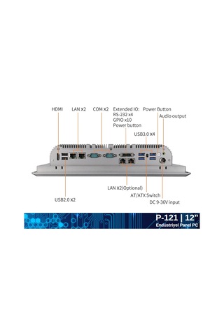Maxwera P-121 i5-8260U 8 GB 256 GB SSD 12.1" Free Dos AIO Masaüstü Bilgisayar