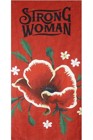 T.concept Fk Seri Kırmızı Çantalı Plaj Havlusu, Yumuşak Dokulu, 70x140 Cm